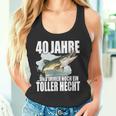 40 Jahre Und Noch Ein Toller Hecht Angler Birthday Tank Top