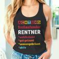 Achtung Freilaufender Rentner Pension Pension Tank Top