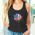 American Flag Baller Dunking Usa Flag Basketball Tank Top