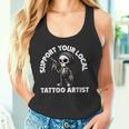 Apoya A Tu Esqueleto De Artista De Tatuajes Local Camiseta sin mangas