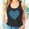 Blaues Herz Simples Minimalistisch Süßes Heart Tank Top