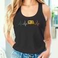 Caravan Heartbeat Retro Camper Ecg Camping Tank Top