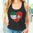 Corazón Banderas Suizas Italianas Italia Suiza Raícesintage Camiseta sin mangas