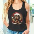 Dachshund With Santa Hat Christmas With Dog Tank Top