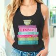 Divertente Jane Austen Libro Stack Tea Fanintage Letterario Canotta
