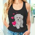 Donna Cane Con Cuore Dolce Maltese Con Collo A Canotta