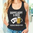 Doppelkopf Und Bier Da Bin Ich Hier Tank Top