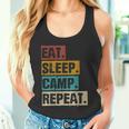 Eat Sleep Camp Repeat -Intage Outdoor Camping Camper Tank Top