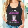 Egal Ich Hab Das Schonerstanden Unicorn Saying Tank Top