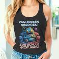 Gamer Computer Zum Zocken Geboren Zur Schule Gezwungen Tank Top