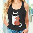 Gato Gracioso Con Gafas De Sol De Músico Contrabajo Camiseta sin mangas