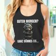 Guten Morgen Ganz Dünnes Eis Kaffee Quote Raccoon Tank Top