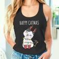 Happy Catmas Lustiges Weihnachts Katze Christmas Tree Tank Top