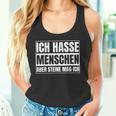 Ich Hasse Menschen Aber Steine Mag Ich For Sarcasm Fans Tank Top