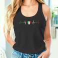 Italia Corazón Italiano Latido Ekg Pulso Italiano Camiseta sin mangas