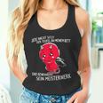 Jede Nacht Sitzt Der Teufel An Meinem Bett Slogan Tank Top