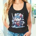 Linda Camisa Japonesa De Gato Samurái Tatuaje 2023 Kawaii Ninja Cat Camiseta sin mangas