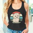Maltese Dog Animal Cute Pet Retro Sunset Canotta