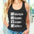 Mangia Dormi Anime Ripeti Divertente Manga Otaku Giapponese Canotta