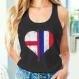 Mitad Inglés Mitad Francesa Las Banderas En Corazon Genial Camiseta sin mangas