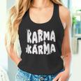 Naranja Gris Gatos Blanco Textos De Karma Citas De Memes Camiseta sin mangas