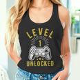 Nivel 1 Desbloqueado Aniversario 1ª Boda Camiseta sin mangas