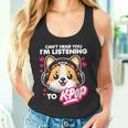 Non Riesco A Sentirti Sto Ascoltando K-Pop Corgi Con Le Cuffie Canotta