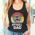 Pitbull Dad Sunset Retro Pittie Pitty Pet Dog Owner Canotta