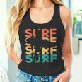 Retrointage Surfing For Surfer And Wave Rider Tank Top