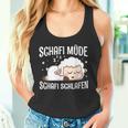 Schafi Müde Schafi Schlafen Schaf Pyjamas Schlaf Saying Tank Top