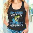 Zum Fishing Geboren Zur Schule Gezzwungen Fishing Fishing S Tank Top