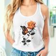 Blumen Und Schmetterlinge Damen Outfit Gray Tank Top