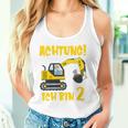 Children's Achtung Ich Bin 2 Jahre Alt Bagger Zum 2Nd Birthday Boys Tank Top