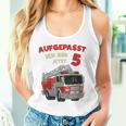 Children's Birthday Feuerwehr Fire Brigade Attention Ich Tank Top