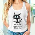 Was Für Ein Wonderschön Scheißtag Scheiss Tag Cat Gray Tank Top