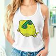 Lemon Summer Fruit Sunglasses On Lemon Tank Top