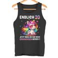 20 Geburtstag Geschenke Frau 20 Jahre Einhorn Party Outfit Tank Top