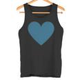 Blaues Herz Simples Minimalistisch Süßes Heart Tank Top