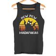 Cat Pew Pew Madafakas Crazy Cat Gun Regali Divertenti Canotta