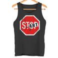 Con Scritta Stop Sign Start Motivational Traffic Sign Statement Canotta