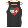 Corazón Banderas Suizas Italianas Italia Suiza Raícesintage Camiseta sin mangas