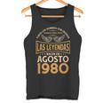 Cumpleaños Hombre Regalos Las Leyendas Agosto 1980 Camiseta sin mangas