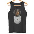 Dachshund Teckel Dachshund Chest Pocket Dog Owner Tank Top