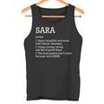 Definición De Sara Nombre Personalizado Sara Divertido Cumpleaños Cuello Camiseta sin mangas