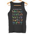 Dinosaur Types Alphabet A-Z Dino Abc T-Rex Tank Top