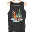 Divertido Navidad Caballo Santa Navidad Familia Pijamas Camiseta sin mangas