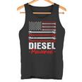 Donna Diesel Mechanic Powered Patriotic American Flag Con Collo A Canotta