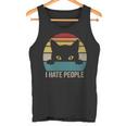 Donna I Hate People Retro Gatto Divertenteintage Anti Sociale Con Collo A Canotta