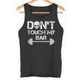 Don't Touch My Bar Divertente Da Palestra Con Bilanciere E Teschio Canotta