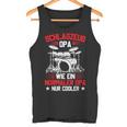 Drum Kit Grandpa Drummer Rock Music Tank Top